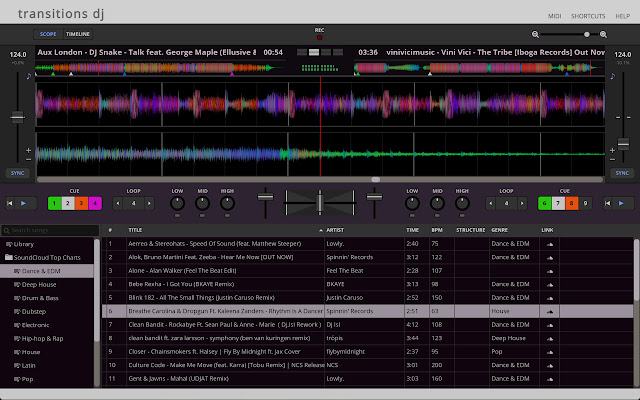 เปลี่ยน DJ Web จาก Chrome เว็บสโตร์ให้ทำงานด้วย OffiDocs Chromium ออนไลน์