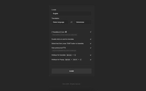 Translate.St / Translator  Dictionary  from Chrome web store to be run with OffiDocs Chromium online