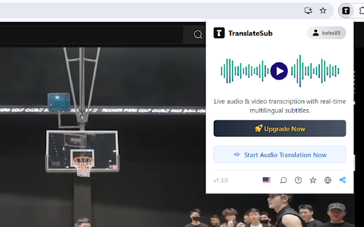 TranslateSub  from Chrome web store to be run with OffiDocs Chromium online
