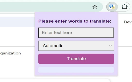 Translation Extension  from Chrome web store to be run with OffiDocs Chromium online