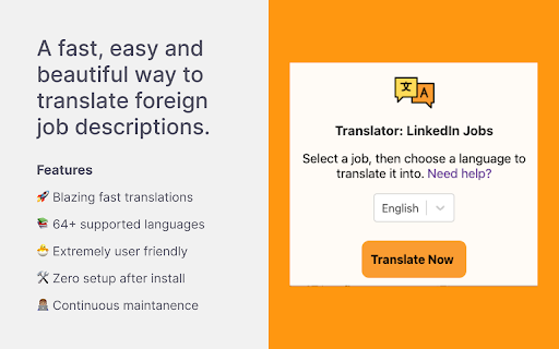 Translator: LinkedIn Jobs  from Chrome web store to be run with OffiDocs Chromium online