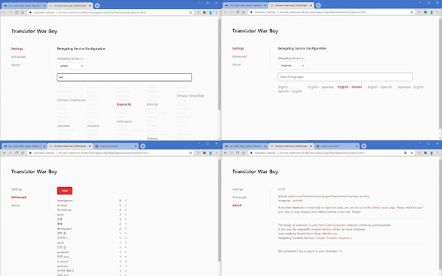 translator warboy  from Chrome web store to be run with OffiDocs Chromium online