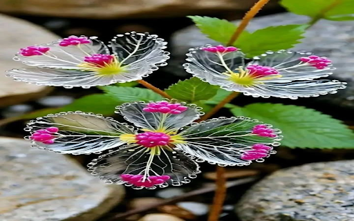 Transparent flower wallpaper  from Chrome web store to be run with OffiDocs Chromium online