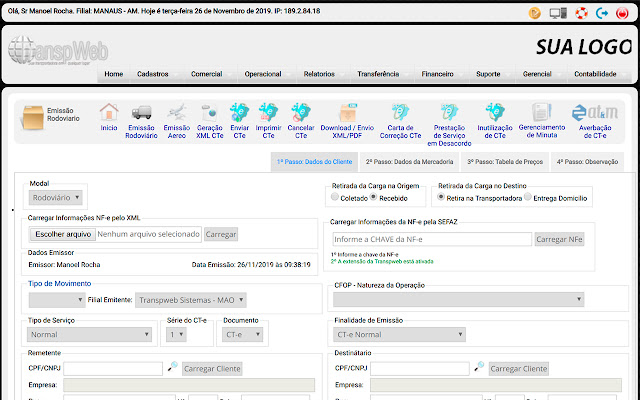 Transpweb TMS Consulta de Documentos NFe  from Chrome web store to be run with OffiDocs Chromium online