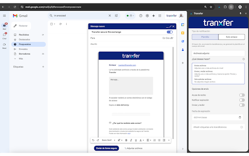 Tranxfer  from Chrome web store to be run with OffiDocs Chromium online