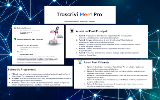 TrascriviMeet Pro  from Chrome web store to be run with OffiDocs Chromium online