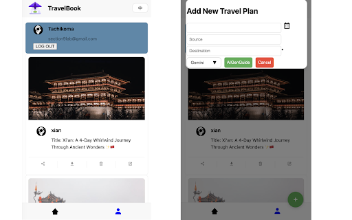 TravelBook  from Chrome web store to be run with OffiDocs Chromium online