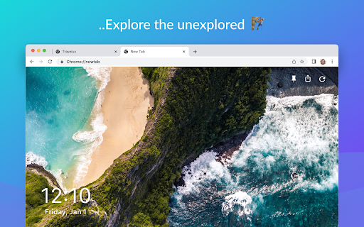 TravelMonkey new tab for travellers  from Chrome web store to be run with OffiDocs Chromium online