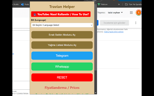 Travian Helper Bot 2024  from Chrome web store to be run with OffiDocs Chromium online