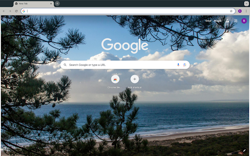 trees and beach  from Chrome web store to be run with OffiDocs Chromium online
