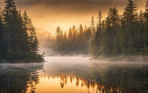 TREES BY THE LAKE THEME  from Chrome web store to be run with OffiDocs Chromium online