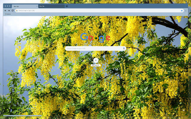 Tree with yellow flowers  from Chrome web store to be run with OffiDocs Chromium online