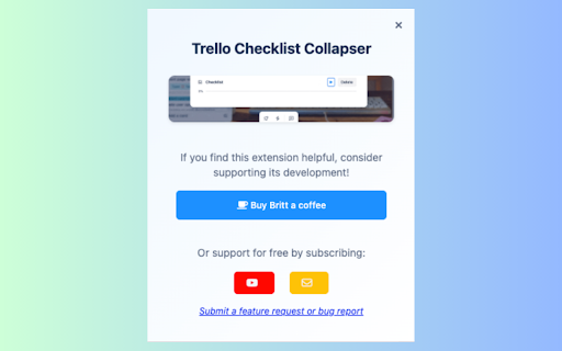 Trello Checklist Collapser  from Chrome web store to be run with OffiDocs Chromium online
