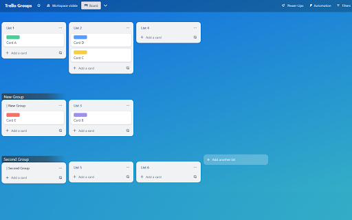 Trello Groups  from Chrome web store to be run with OffiDocs Chromium online