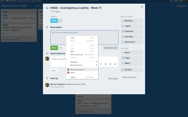 Trello Local File Link Extension  from Chrome web store to be run with OffiDocs Chromium online