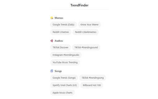 TrendFinder  from Chrome web store to be run with OffiDocs Chromium online