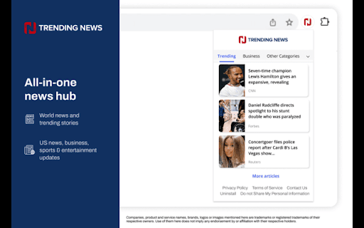 Trending News  from Chrome web store to be run with OffiDocs Chromium online