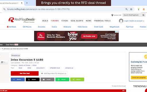 Trending RedFlagDeals  from Chrome web store to be run with OffiDocs Chromium online