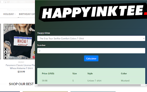 Trending T shirt  from Chrome web store to be run with OffiDocs Chromium online