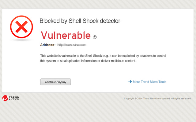 Trend Micro Shell Shock Detector  from Chrome web store to be run with OffiDocs Chromium online