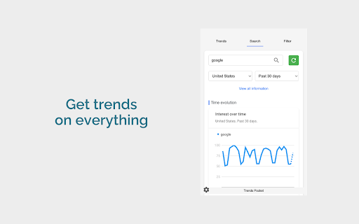 Trends Pocket Analyze Google Trends in real time  from Chrome web store to be run with OffiDocs Chromium online
