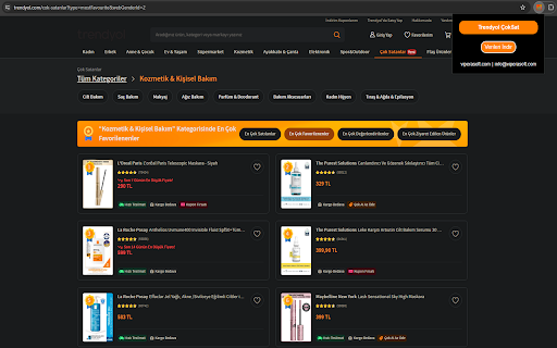 Trendyol ÇokSat Trendyolda Çok Satan Ürünleri Dışa Aktar  from Chrome web store to be run with OffiDocs Chromium online