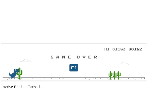 T Rex Run 2D in Google page  from Chrome web store to be run with OffiDocs Chromium online