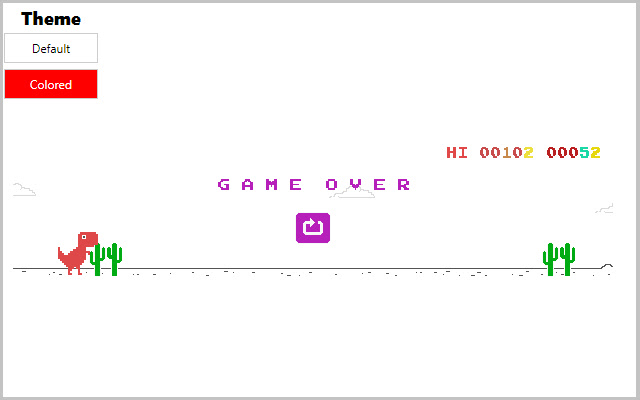 T Rex Running Dino  from Chrome web store to be run with OffiDocs Chromium online