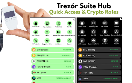 Trezór Suite  from Chrome web store to be run with OffiDocs Chromium online