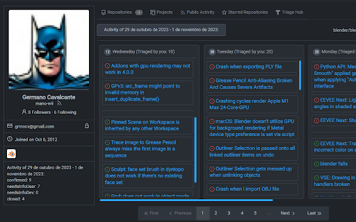 Triage Hub  from Chrome web store to be run with OffiDocs Chromium online