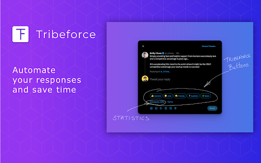 Tribeforce Smart AI replies for Social Media  from Chrome web store to be run with OffiDocs Chromium online