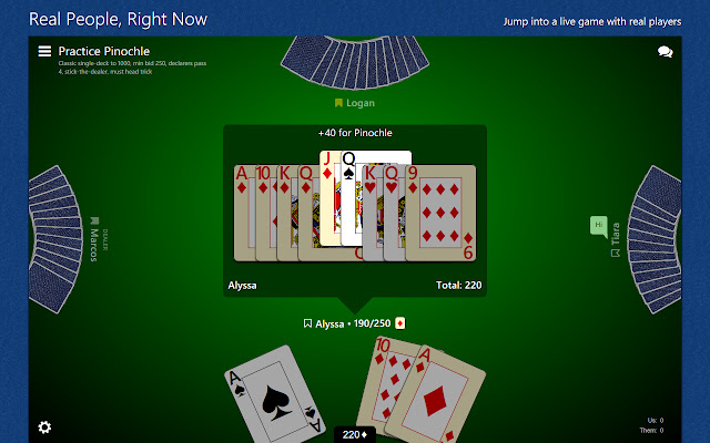 Trickster Pinochle  from Chrome web store to be run with OffiDocs Chromium online