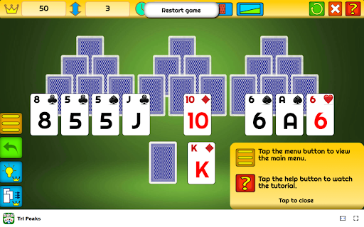 Tri Peaks Clear the peaks in this unique solitaire challenge!  from Chrome web store to be run with OffiDocs Chromium online