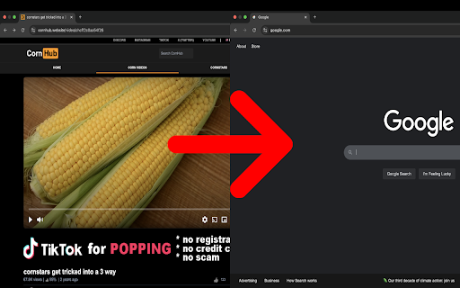 Triple Tap to Google  from Chrome web store to be run with OffiDocs Chromium online