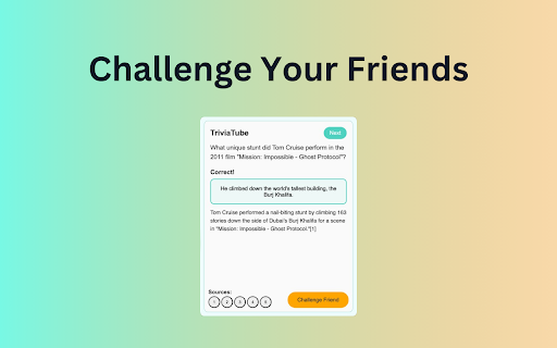 TriviaTube  from Chrome web store to be run with OffiDocs Chromium online