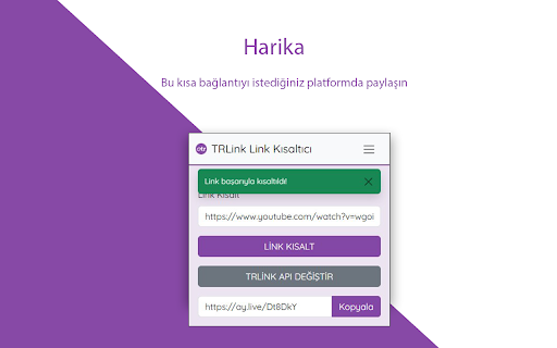 TRLink Link Kısaltıcı  from Chrome web store to be run with OffiDocs Chromium online