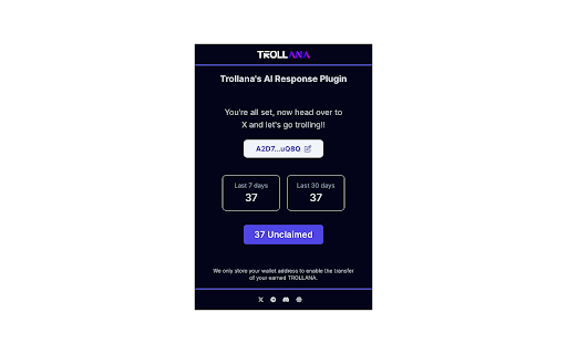 Trollana AI Social Reply Generator  from Chrome web store to be run with OffiDocs Chromium online