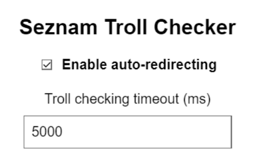 TrollSpotter for Seznam.cz  from Chrome web store to be run with OffiDocs Chromium online