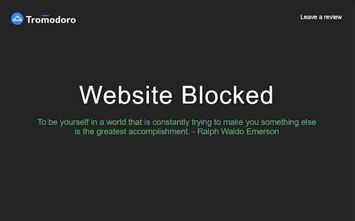 Tromo Website Blocker  from Chrome web store to be run with OffiDocs Chromium online