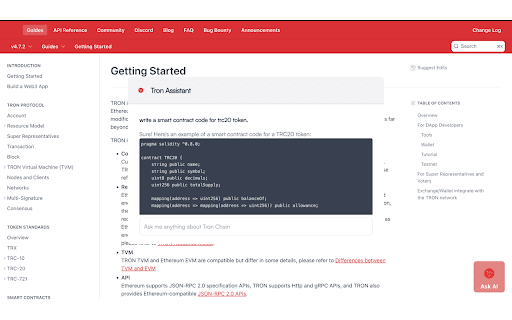 TRON Assistant  from Chrome web store to be run with OffiDocs Chromium online