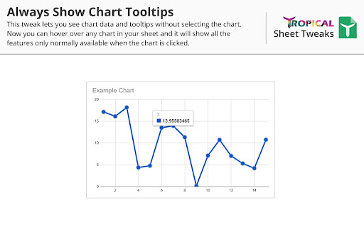 Tropical Sheet Tweaks from Chrome web store to be run with OffiDocs Chromium online Tropical Sheet Tweaks from Chrome web store to be run with OffiDocs Chromium online