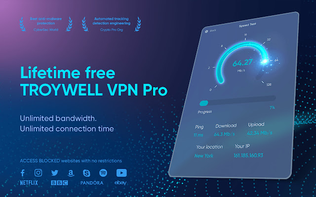 Troywell VPN Pro Fast and secure VPN  from Chrome web store to be run with OffiDocs Chromium online
