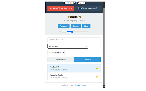 TruckSim Radio  from Chrome web store to be run with OffiDocs Chromium online