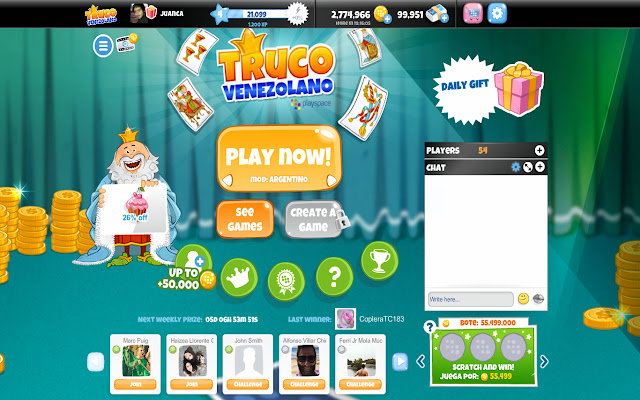 Truco Venezolano Playspace dal Chrome web store da eseguire con OffiDocs Chromium online