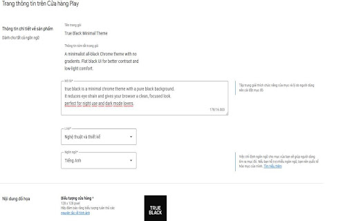 True Black Minimal Theme  from Chrome web store to be run with OffiDocs Chromium online