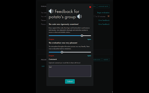 True Feedback  from Chrome web store to be run with OffiDocs Chromium online