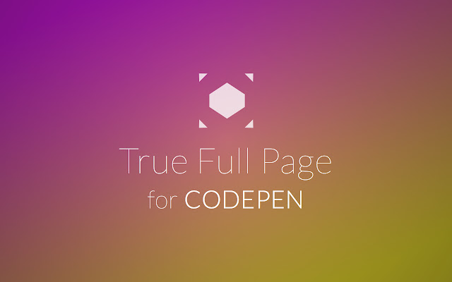 True Full Page for CodePen  from Chrome web store to be run with OffiDocs Chromium online