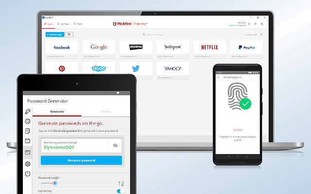 True Key™ by McAfee  from Chrome web store to be run with OffiDocs Chromium online