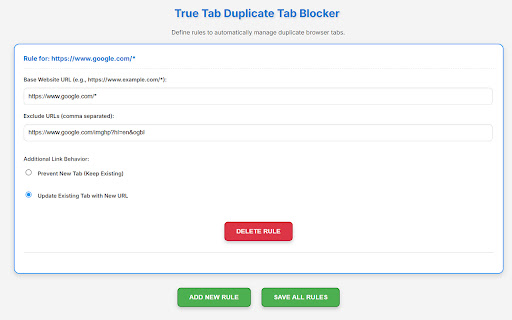 True Tab Duplicate Tab Blocker  from Chrome web store to be run with OffiDocs Chromium online