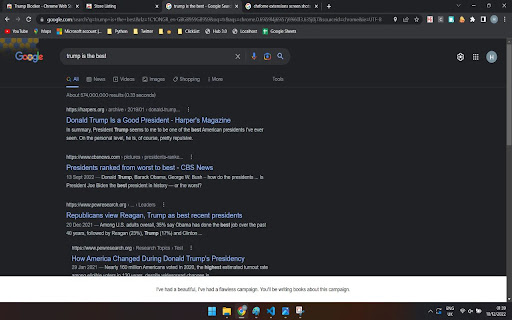 Trump quote  from Chrome web store to be run with OffiDocs Chromium online